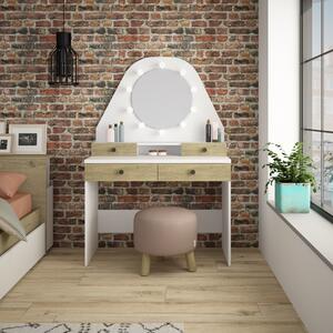 Toaletní stolek STARLET dub/bílá