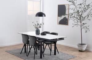Scandi Bílý mramorový jídelní stůl Maddo 200 x 85 cm