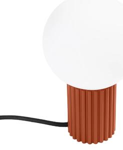 Stolní lampa Halo, 1x bílé skleněné stínítko, ro