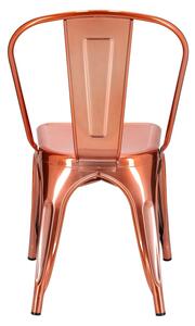 Židle Paris měď inspirovaná Tolix