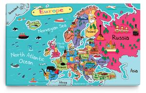 Malvis Mapa Evropy pro děti II Velikost: 50x30 cm