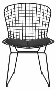Židle Harry černá / černý polštář