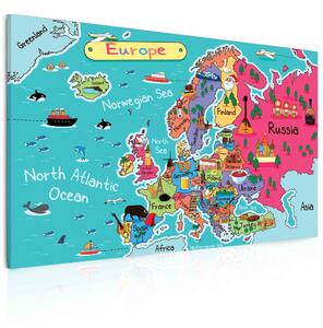 Malvis Mapa Evropy pro děti II Velikost: 50x30 cm