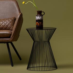 Hoorns Černý kovový odkládací stolek Timon 35 cm