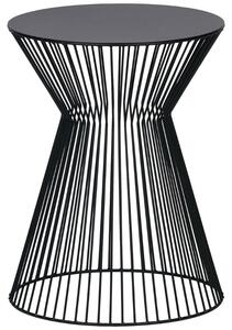 Hoorns Černý kovový odkládací stolek Timon 35 cm