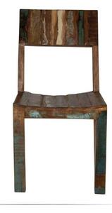 Set 2 barevných židlí z recyklovaného dřeva Frankfurt