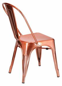 Židle Paris měď inspirovaná Tolix