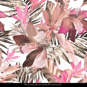 Fototapeta Tropická rastlinnost ve sladkých barvách Samolepící 250x250cm