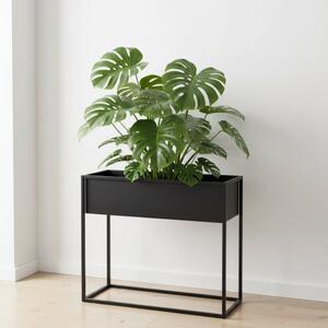 Kovový květináč Jasmine černá RAL 9005