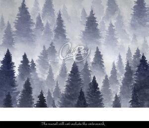 Fototapeta Mlhavé ráno v jehličnatém lese Samolepící 250x250cm