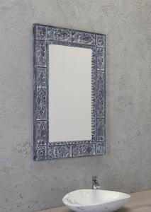Sapho UBUD zrcadlo ve vyřezávaném rámu, 70x100cm, šedá IN231