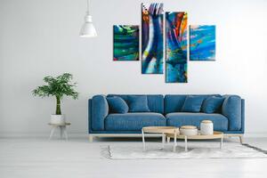 Malvis Modrá abstrakce Velikost: 110x90 cm