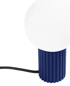 Stolní lampa Halo, 1x bílé skleněné stínítko, bl