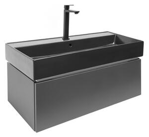 Koupelnová skříňka s umyvadlem SAT Feel 100x30x46 cm antracit SATFEEL100ANTU3B