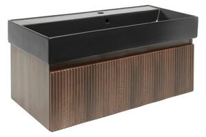 Koupelnová skříňka s umyvadlem SAT Evolution 98x30x44,8 cm ořech mat SATEVO100NAU2B