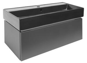 Koupelnová skříňka s umyvadlem SAT Feel 100x30x46 cm antracit mat SATFEEL100ANTU3