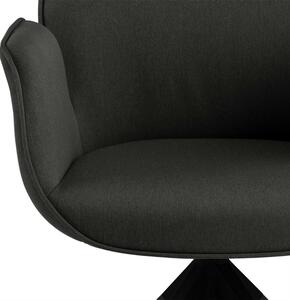 Židle Aura otočná tmavě šedá / černá