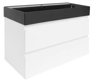 Koupelnová skříňka s umyvadlem SAT B-Way 99x50x45 cm bílá lesk BWAY2100WU2BB
