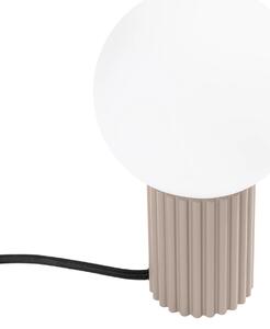 Stolní lampa Halo, 1x bílé skleněné stínítko, tp