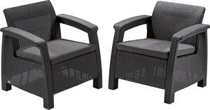 KETER Corfu Duo Souprava Zahradního Nábytku Antracit 17/424