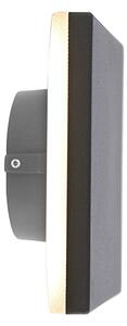 Designová nástěnná lampa šedý hliník 15 cm vč. LED 9W - Skyf