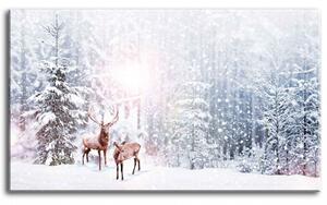 Malvis Jelen v zimě Velikost: 50x30 cm