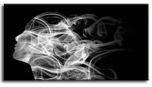 Obraz Kouřová silueta Black Velikost (šířka x výška): 60x30 cm