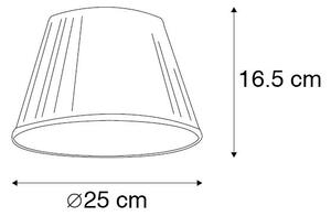 Plisovaný stínidlo bílé 25/16,5 cm