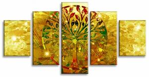 Obraz Abstraktní strom Yellow Velikost (šířka x výška): 150x80 cm