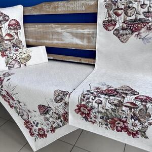Tegatex Gobelínový ubrus chenille - muchomůrka Velikost: 40*140 cm