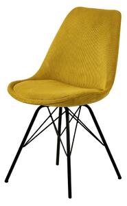 Židle Eris manšestr žlutá