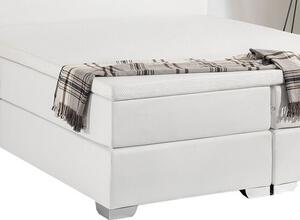HezkýNábytek.cz Manželská postel Boxspring 180 cm PREMIER (s matracemi) (bílá). 1007429