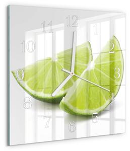 Skleněné hodiny Uhličitan vápenatý zskb-30x30-00087137