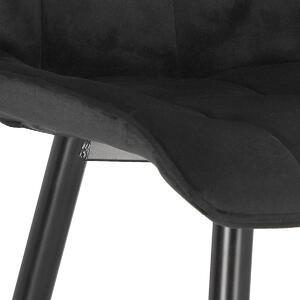 Židle Plaid černá / černé nohy
