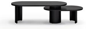 Černý konferenční stolek v dekoru jasanu 120x50 cm Nori - Teulat