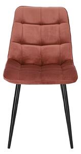 Židle Plaid růžová / černé nohy
