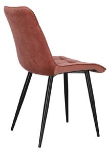 Židle Plaid růžová / černé nohy