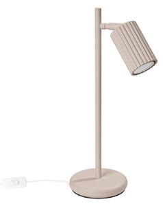 Stolní lampa Karbon, 1x tmavěbéžové hliníkové stínítko