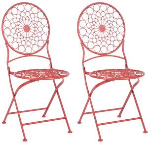 Set 2 ks zahradních židlí Shealee (červená). 1075825