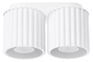 Stropní svítidlo Aura, 2x bílé hliníkové stínítko, (10 cm)