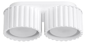 Stropní svítidlo Aura, 2x bílé hliníkové stínítko, (6 cm)