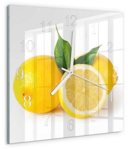 Skleněné hodiny Citrony zskb-30x30-00086478