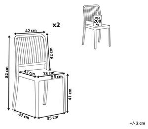 Set 2 ks zahradních židlí Sinnamon (bílá). 1075858
