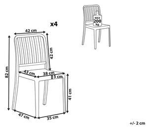 Set 4 ks zahradních židlí Sinnamon (bílá). 1075860