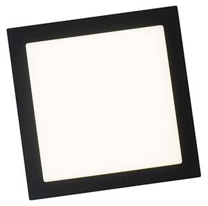 Moderní stropní svítidlo černé čtvercové vč. LED IP44 - Lys