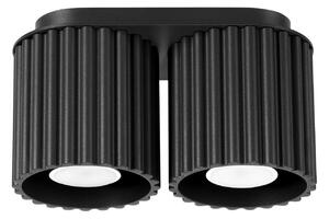 Stropní svítidlo Aura, 2x černé hliníkové stínítko, (10 cm)