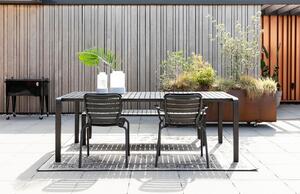 Černý kovový zahradní jídelní stůl ZUIVER VONDEL 214 X 97 cm