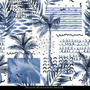 Fototapeta Modré, chladné palmy Samolepící 250x250cm