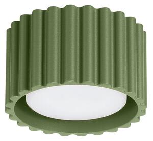 Stropní svítidlo Aura, 1x olivově zelené hliníkové stínítko, (6 cm)