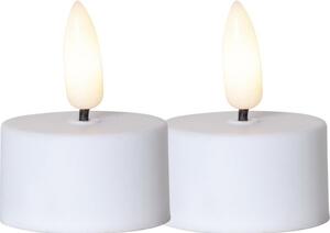 Čajová LED svíčka Flamme White – set 2 ks
